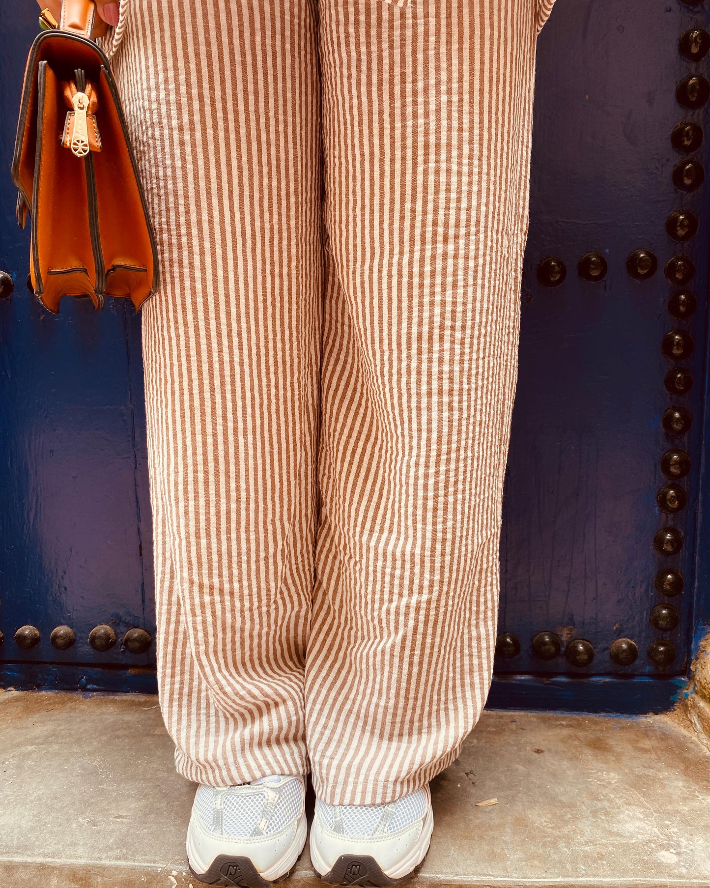 Ensemble en lin rayé - Confort oversize & style bohème