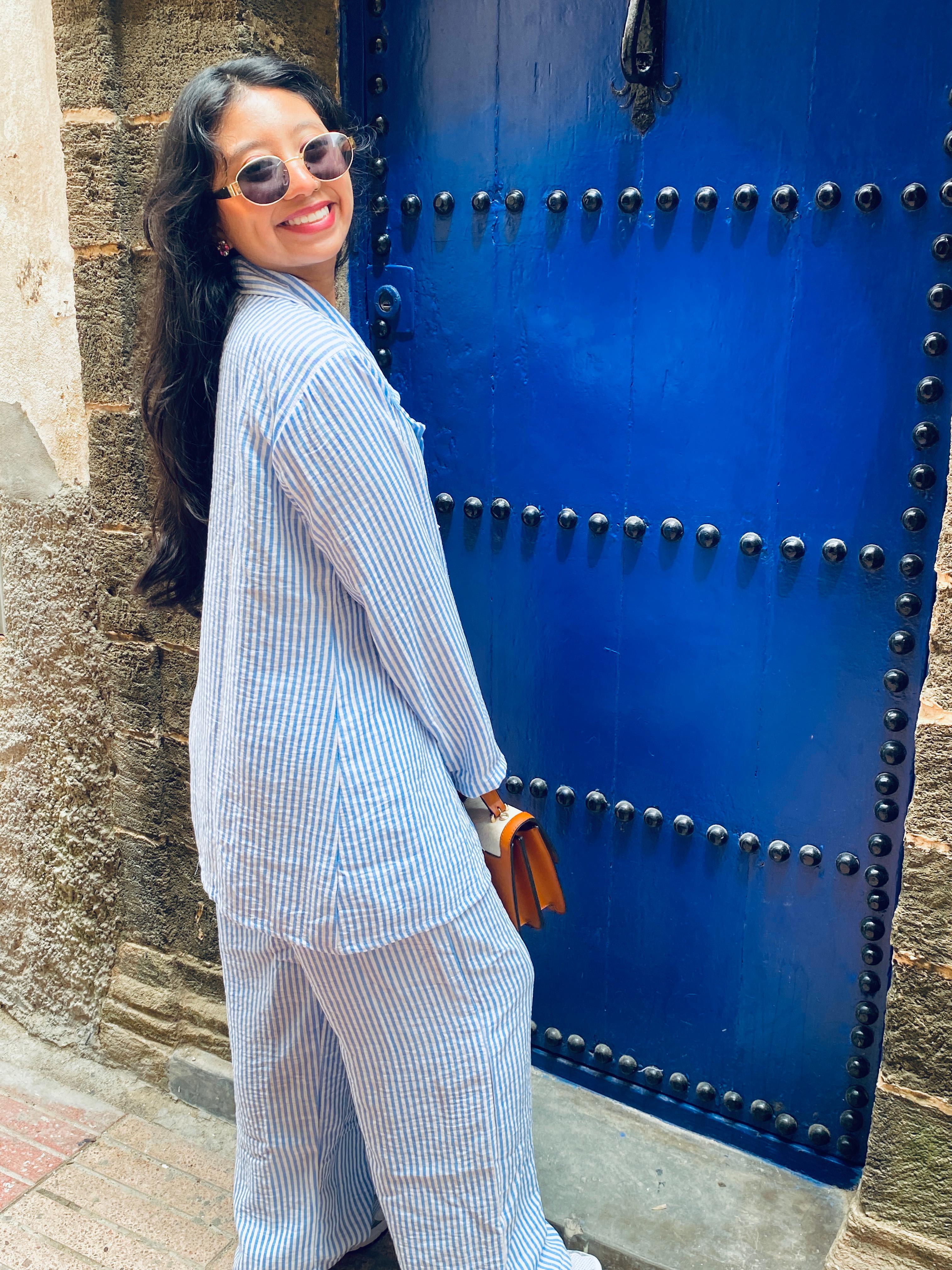 Ensemble en lin rayé - Confort oversize & style bohème