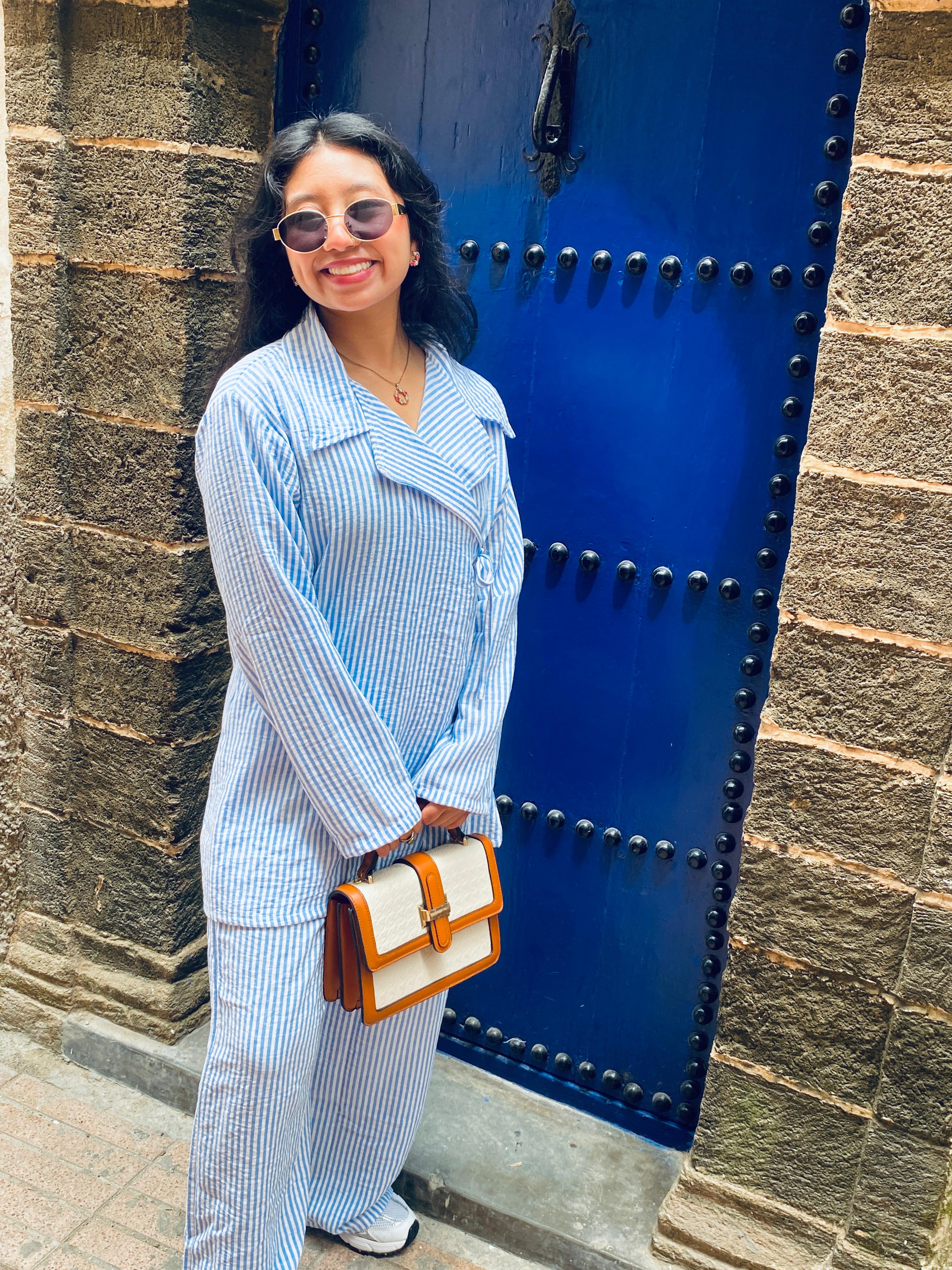 Ensemble en lin rayé - Confort oversize & style bohème